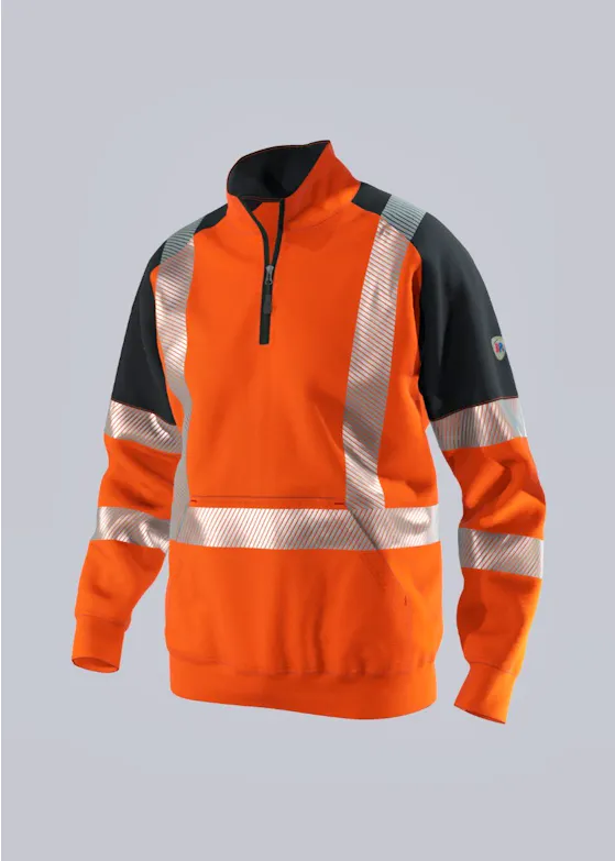BP® 2137 Sweater Zip Hoge Zichtbaarheid Reflecterend