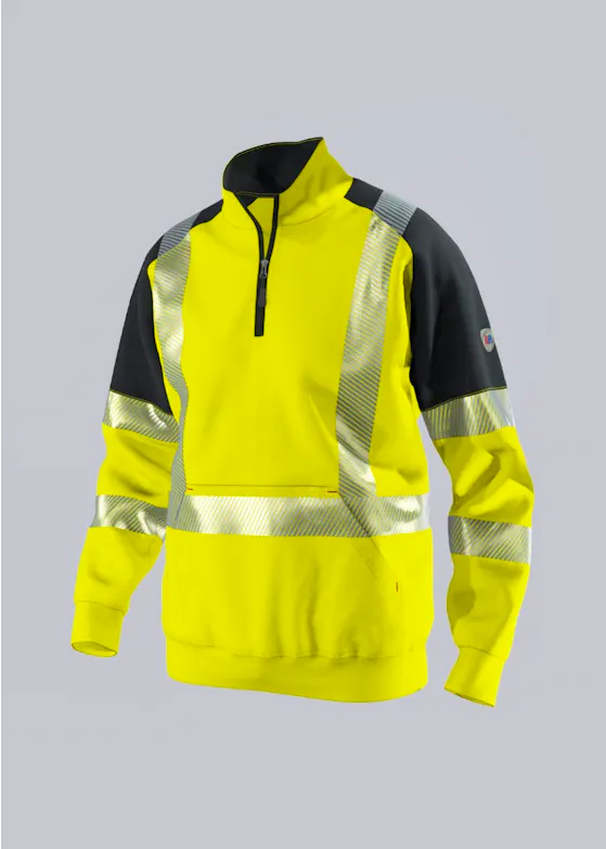 BP® 2137 Sweater Zip Hoge Zichtbaarheid Reflecterend