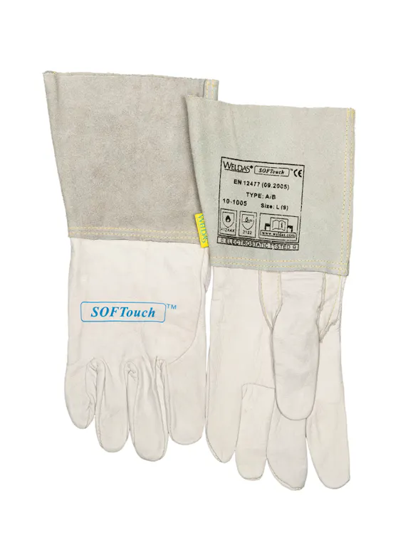 Weldas 10-1005 SofTouch™ Top Kalfs/gladlederen Lashandschoen