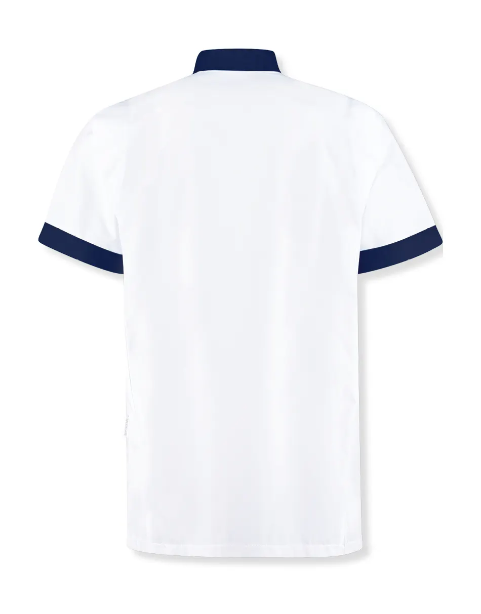 wit/donkerblauw