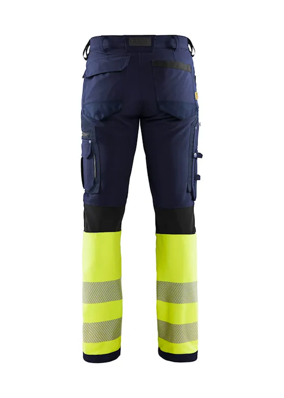 Blåkläder 1193 High Visibility Werkbroek met 4-weg Stretch zonder Spijkerzakken