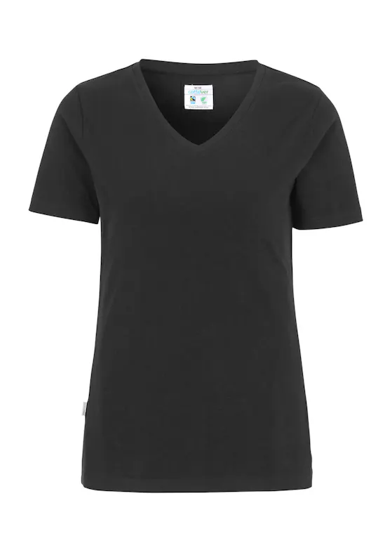 Cottover 141025 T-Shirt Stretch V-neck Slim Fit Dames