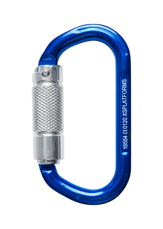 AllRisk Triple Lock Karabiner Blue Aluminum