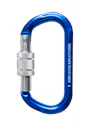 AllRisk Screw-locking Karabiner Blue Aluminum miniatuur