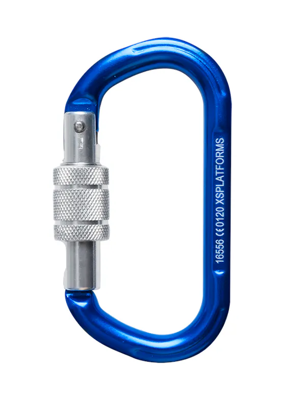 AllRisk Screw-locking Karabiner Blue Aluminum