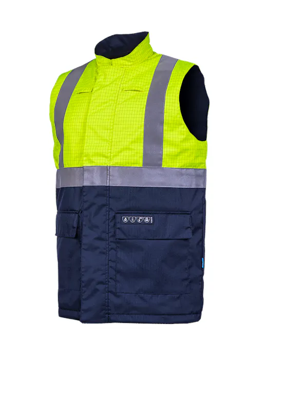 Sioen Bravone 1666 Bodywarmer Antistatisch Vlamvertragend Winddicht Waterafstotend