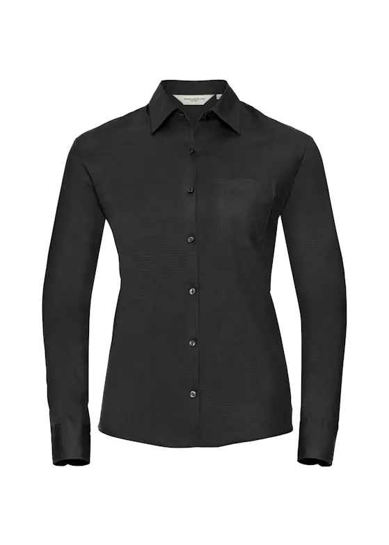 Russell Z936F Classic Pure Cotton Poplin Shirt Long Sleeve Regular Fit Dames