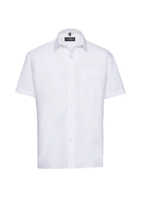 Russell Z935 Classic Polycotton Poplin Shirt Short Sleeve Regular Fit