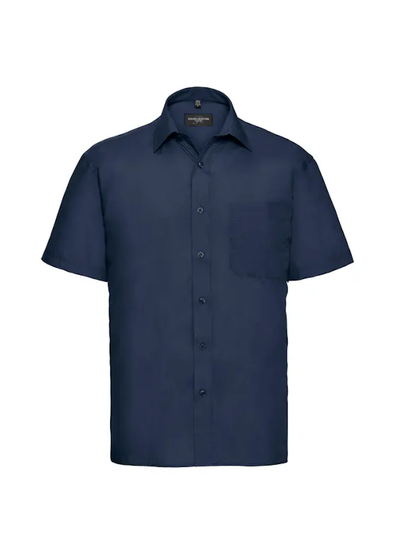 Russell Z935 Classic Polycotton Poplin Shirt Short Sleeve Regular Fit