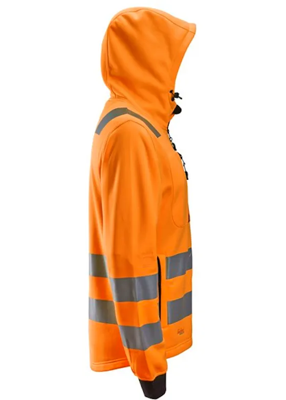 Snickers AllroundWork 8039 Hoodie met Rits High-Vis KL2/KL3 Reflecterend