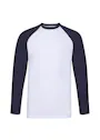 Fruit of The Loom F296 Baseball T-shirt Long Sleeve Regular Fit miniatuur