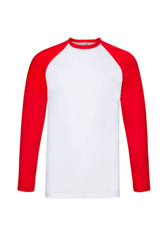 Fruit of The Loom F296 Baseball T-shirt Long Sleeve Regular Fit