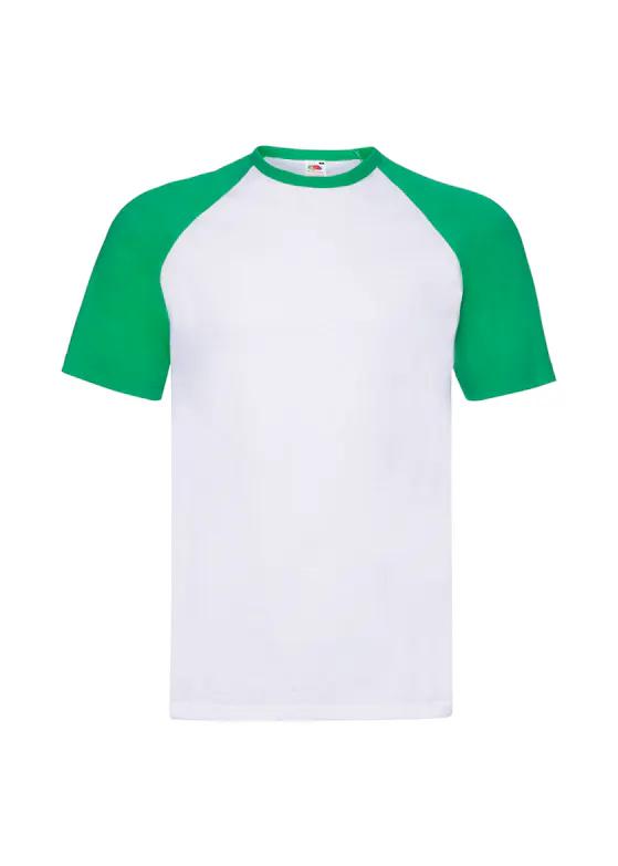 Fruit of The Loom F295 Baseball T-shirt Short Sleeve Regular Fit