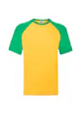 Fruit of The Loom F295 Baseball T-shirt Short Sleeve Regular Fit miniatuur