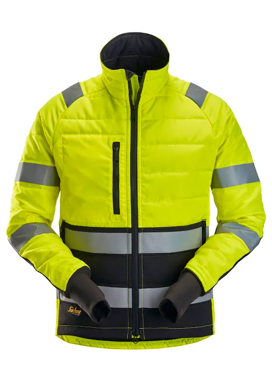Snickers AllroundWork, High-Vis Licht Gewatteerd Jack, Klasse 2 - 8134