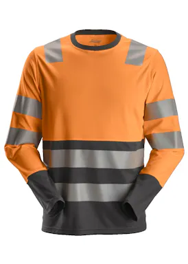 Snickers Workwear 2433 T-Shirt met Lange Mouwen Reflecterend High-Visibility