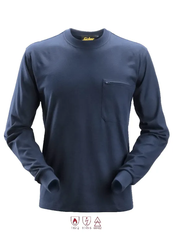 Snickers Workwear ProtecWork 2460 T-shirt met Lange Mouwen Vlamwerend