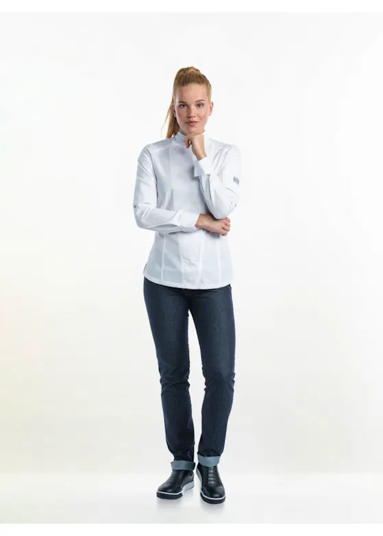Chaud Devant Chef Jacket Lady Biker SFX White