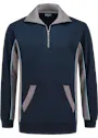 WorkMan 10.6.2701 Zipper Sweater Bi-colour Regular Fit miniatuur