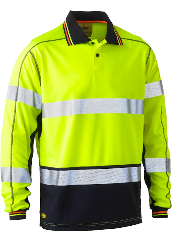 Bisley EK6219T Poloshirt Hi Vis Long Sleeve