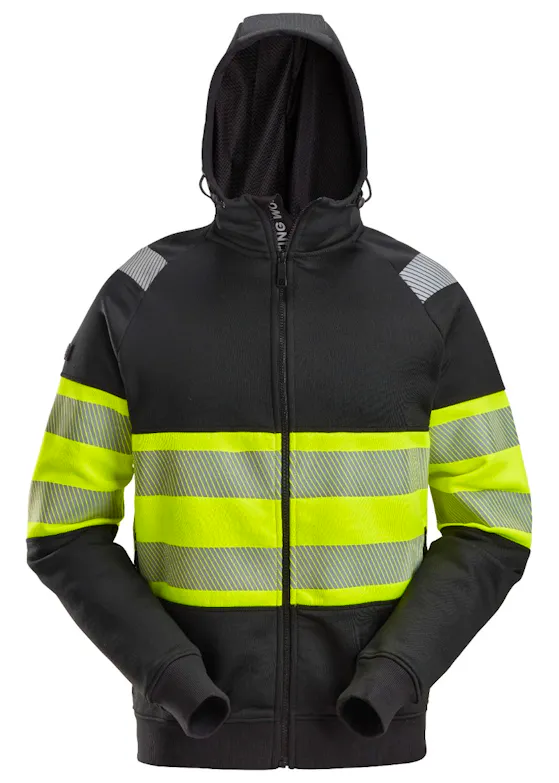 Snickers 2838 Hoodie Met Rits High-Vis Klasse 1 Reflecterend