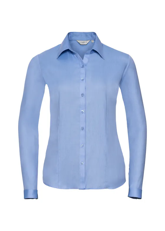 Russell Z962F Herringbone Shirt Long Sleeve Tailored Regular Fit Dames