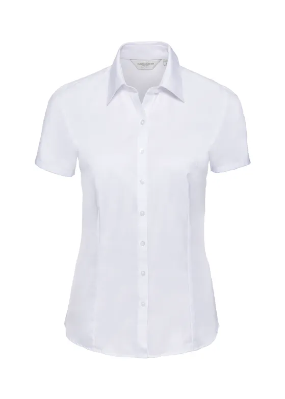 Russell Z963F Herringbone Shirt Short Sleeve Tailored Regular Fit Dames