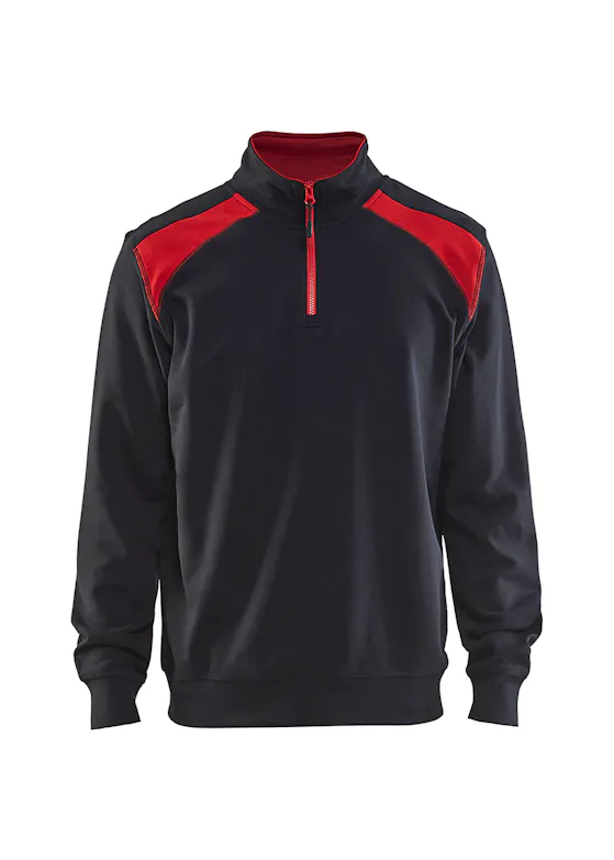 Blåkläder 33531158 Sweatshirt Bi-Colour met Halve Rits Reflecterend Schilder