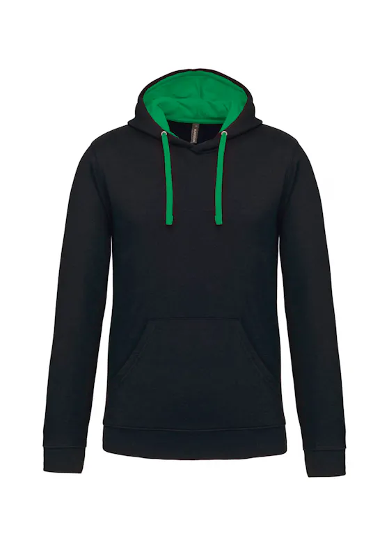 Kariban K446 Sweater Hooded Gecontrasteerde Capuchon Regular Fit