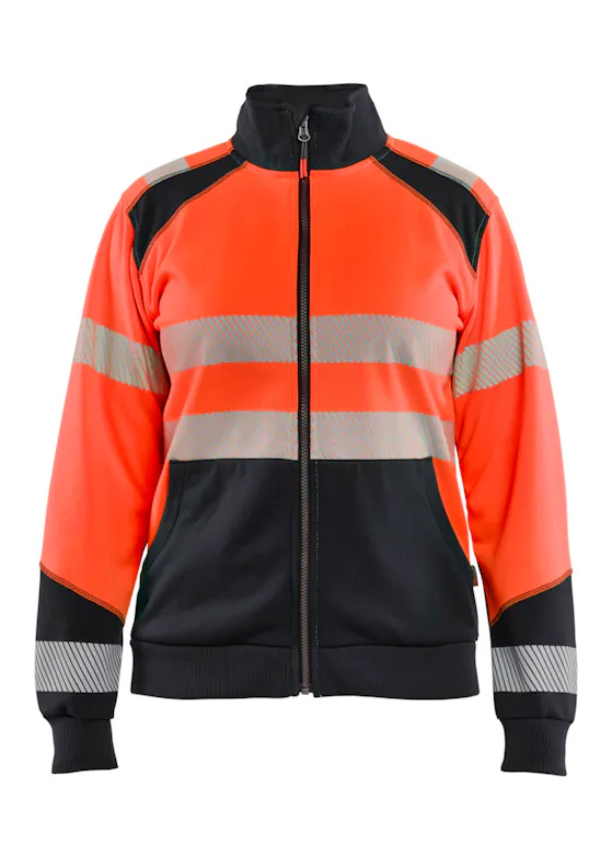 Blaklader 3508 Sweatshirt Met Rits High Vis Reflecterend Dames