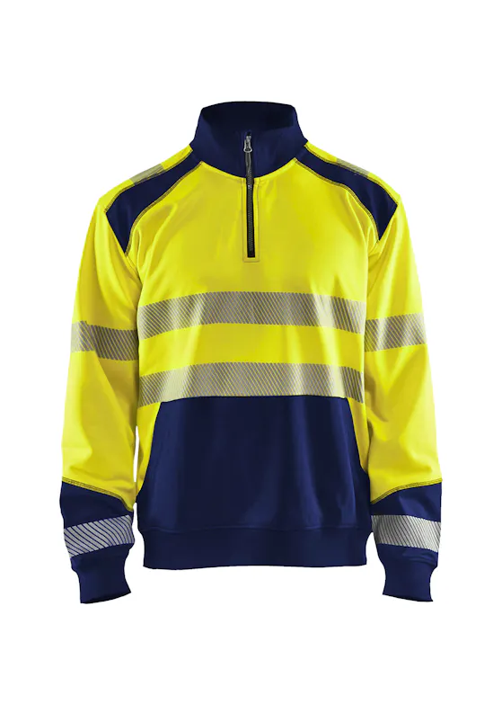 Blaklader 35562528 Sweatshirt Halve Rits High Vis Reflecterend