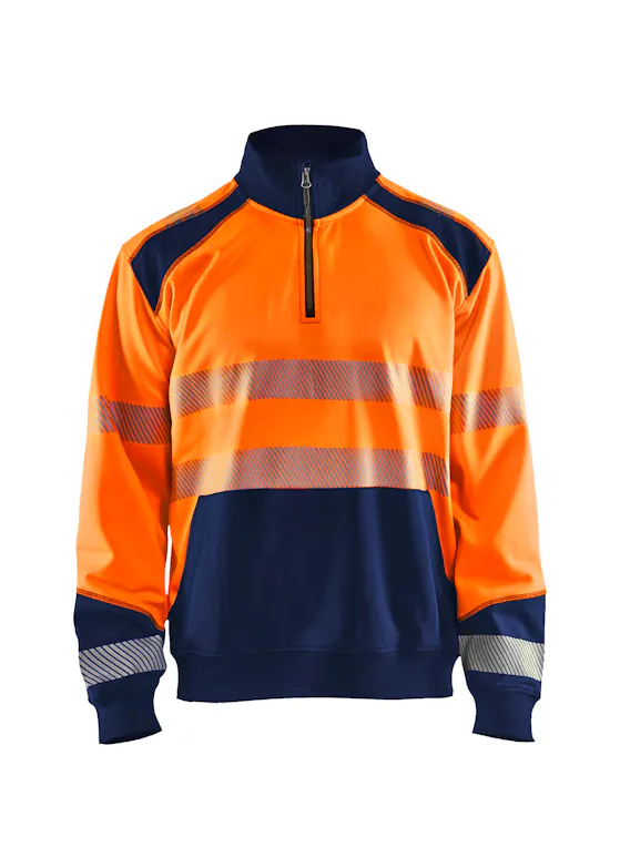 Blaklader 35562528 Sweatshirt Halve Rits High Vis Reflecterend