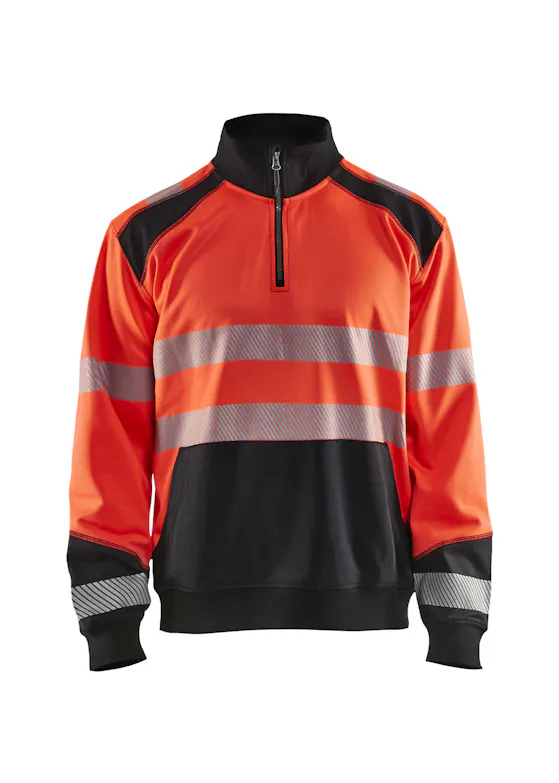Blaklader 35562528 Sweatshirt Halve Rits High Vis Reflecterend