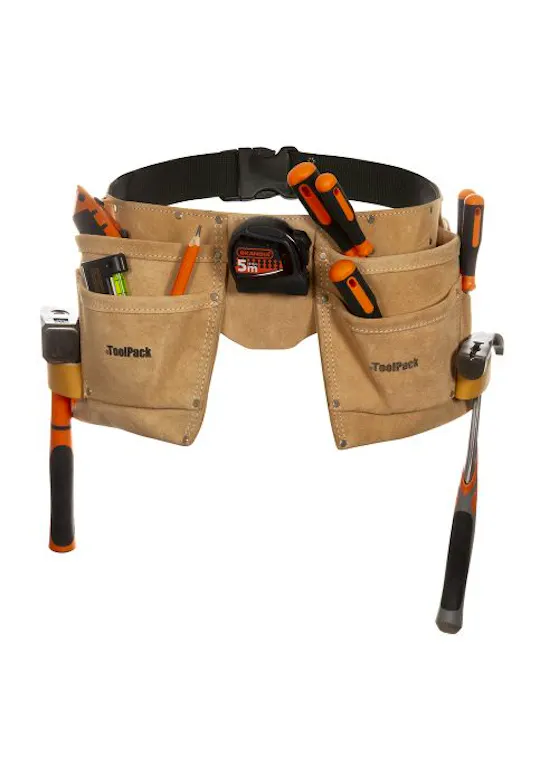ToolPack Superior Dubbele leren Gereedschapsgordel