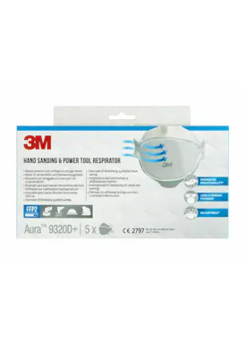 3M Aura 9320+ Stofmasker FFP2, 5 stuks
