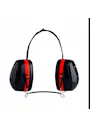 3M Peltor Optime III Gehoorkappen H540B-412-SV Zwart/Rood Nekband miniatuur
