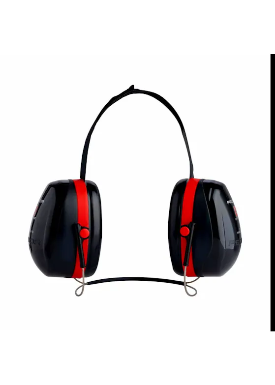 3M Peltor Optime III Gehoorkappen H540B-412-SV Zwart/Rood Nekband