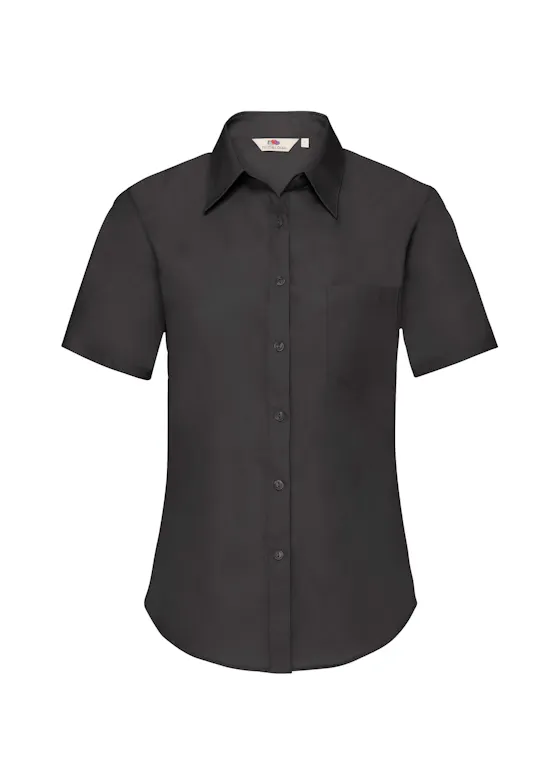 Fruit of The Loom F703 Poplin Shirt Short Sleeve Regular Fit Dames