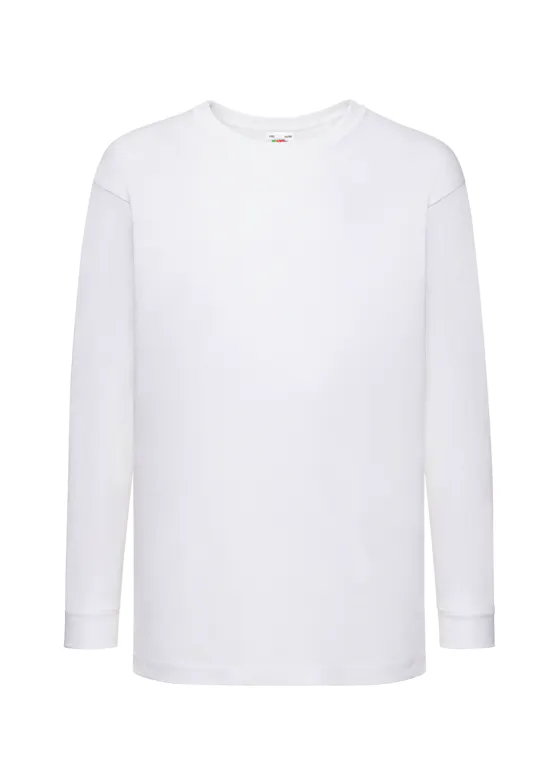 Fruit of The Loom F240K Valueweight T-shirt Long Sleeve Regular Fit Kinderen