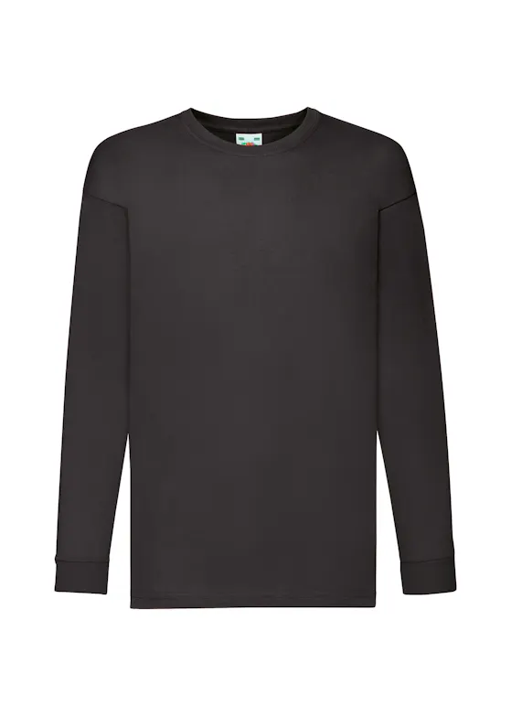 Fruit of The Loom F240K Valueweight T-shirt Long Sleeve Regular Fit Kinderen