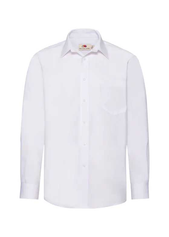 Fruit of The Loom F602 Poplin Shirt Lange Sleeve Regular Fit