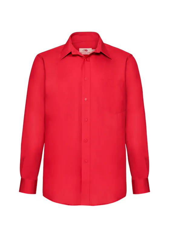 Fruit of The Loom F602 Poplin Shirt Lange Sleeve Regular Fit