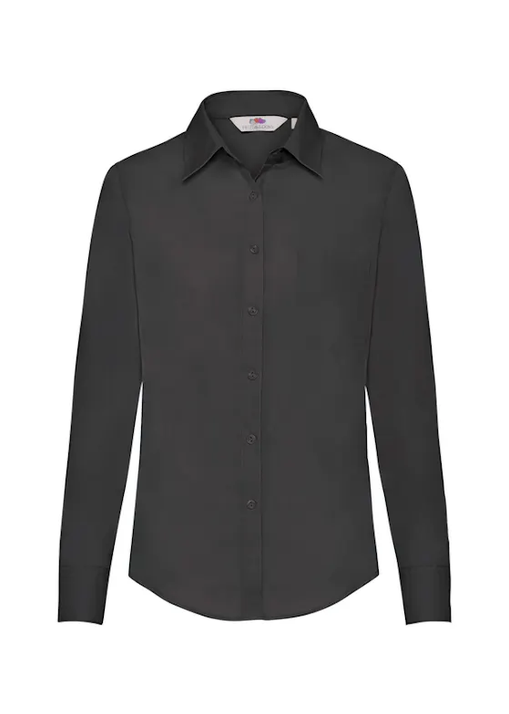 Fruit of The Loom F702 Poplin Shirt Long Sleeve Regular Fit Dames