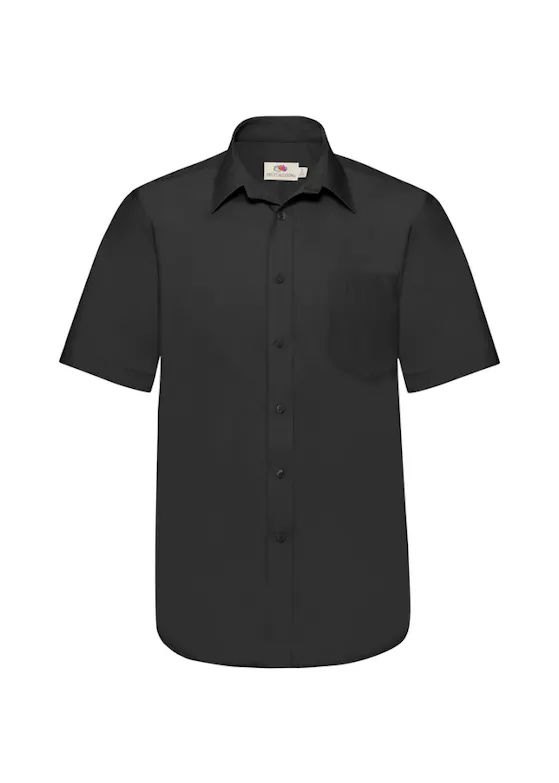 Fruit of The Loom F603 Poplin Shirt Korte Sleeve Regular Fit