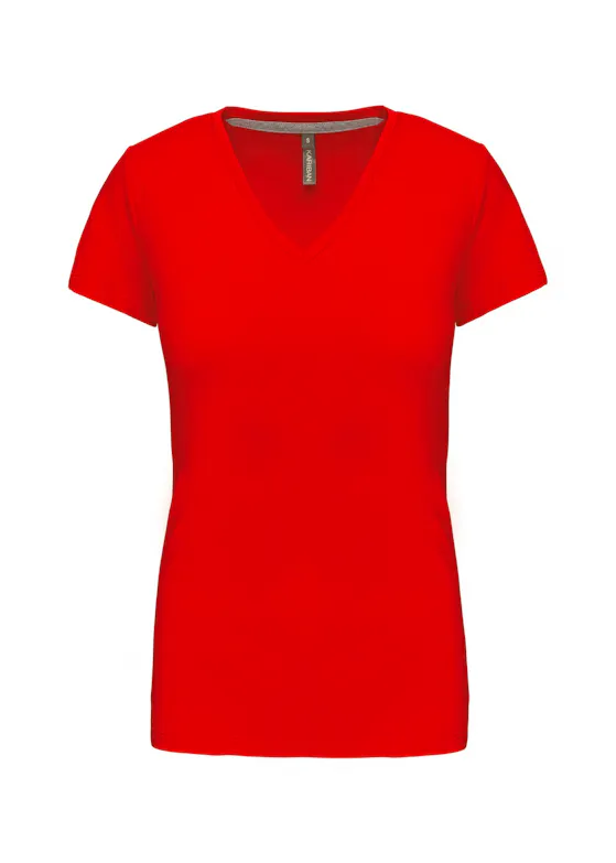 Kariban K381 T-Shirt V-Hals Korte Mouwen Dames