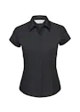 Russell Z925F Poplin Shirt Cap Sleeve Polycotton Slim Fit Dames miniatuur