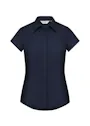 Russell Z925F Poplin Shirt Cap Sleeve Polycotton Slim Fit Dames miniatuur