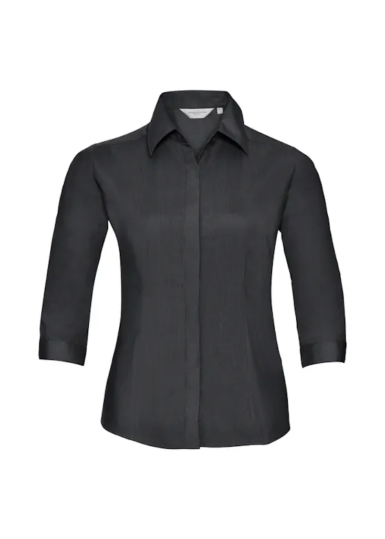 Russell Z926F Poplin Shirt 3/4 Sleeve Polycotton Slim Fit Dames