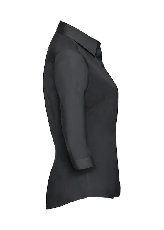 Russell Z926F Poplin Shirt 3/4 Sleeve Polycotton Slim Fit Dames