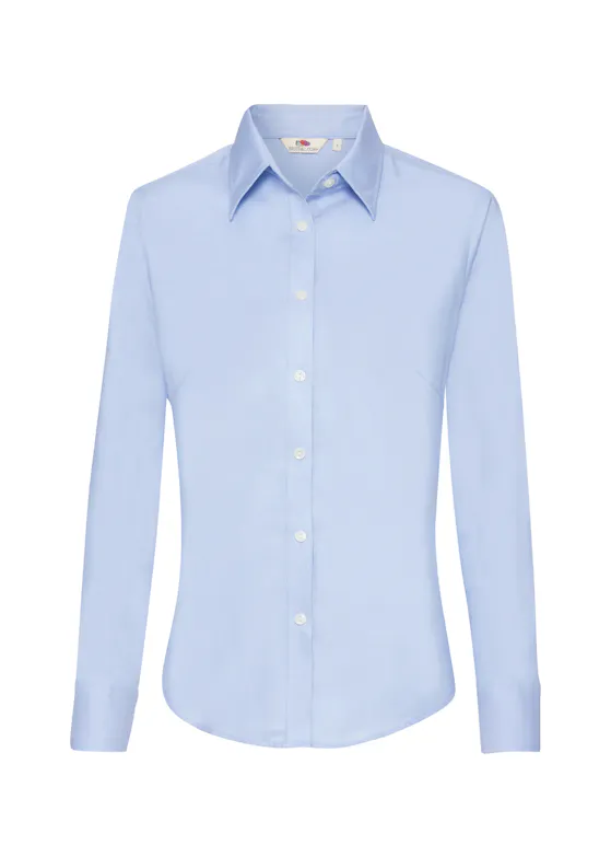 Fruit of The Loom F700 Oxford Shirt Lange Sleeve Regular Fit Dames
